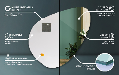 Espelho formato orgânico irregulares