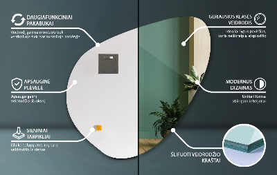 Espelho formato orgânico irregulares