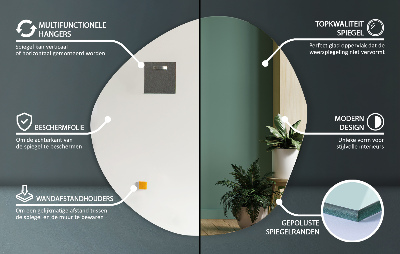Espelho por medida sem moldura para parede