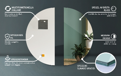 Espelho por medida sem moldura para parede