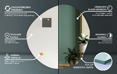 Espelho por medida sem moldura para parede