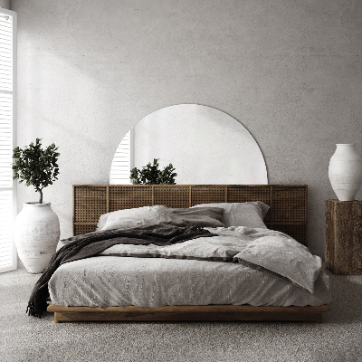 Espelho em meia lua sem moldura para parede