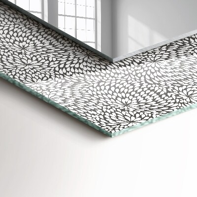 Espelho com moldura decorada padrão 3D