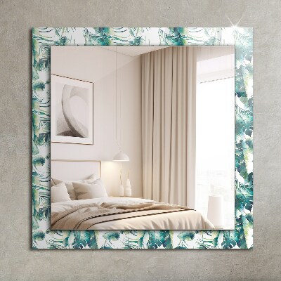 Espelho decorativo Folhas tropicais verdes