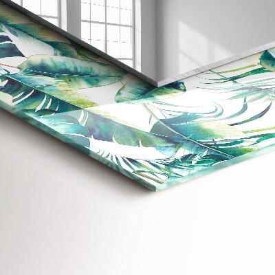 Espelho decorativo Folhas tropicais verdes