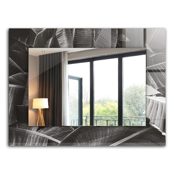 Espelho com moldura decorada Folhas de bananeira