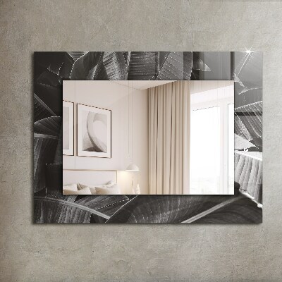 Espelho com moldura decorada Folhas de bananeira