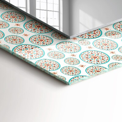 Espelho com moldura decorada Padrão de círculo colorido