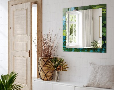 Espelho com moldura decorada Lagoa de nenúfares