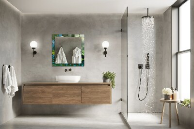 Espelho com moldura decorada Lagoa de nenúfares