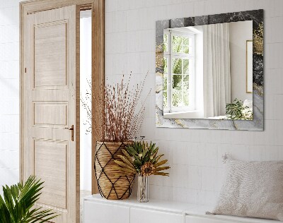 Espelho com moldura decorada Veios de mármore abstratos