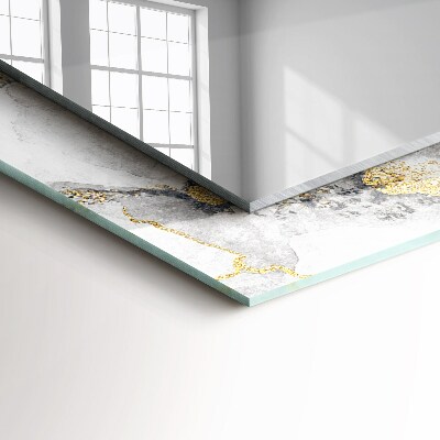 Espelho com moldura decorada Veios de mármore abstratos