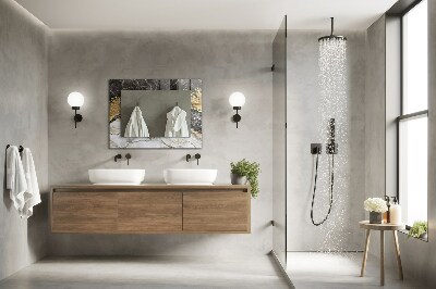 Espelho com moldura decorada Veios de mármore abstratos