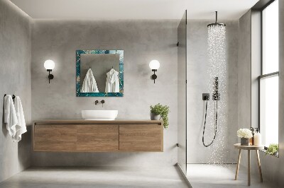 Espelho com moldura decorada Mármore verde