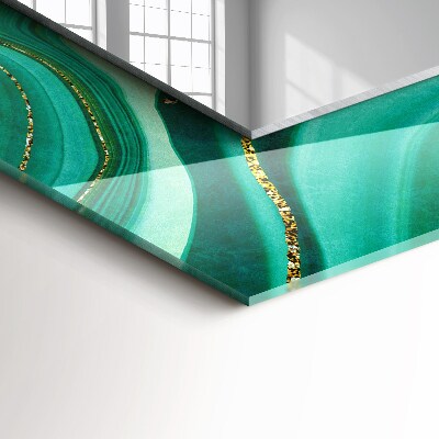 Espelho com moldura decorada Textura verde abstrata