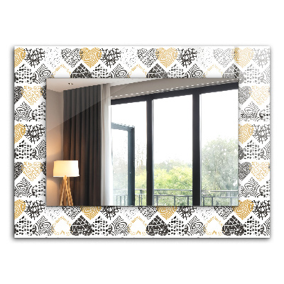Espelho decorativo Corações Coloridos