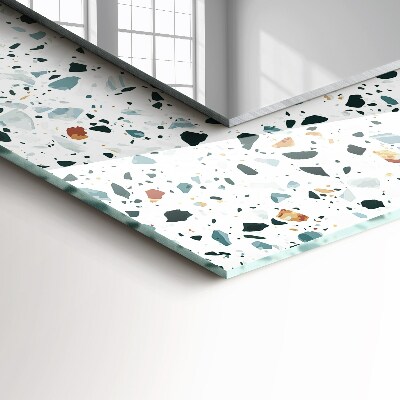 Espelho com moldura decorada Padrão de mosaico de terrazzo