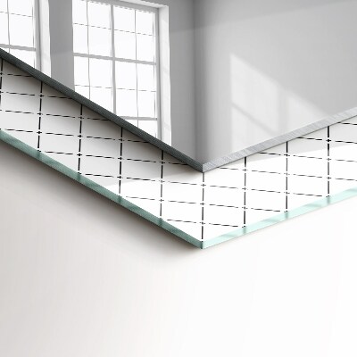 Espelho decorativo Linhas de padrão xadrez