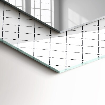 Espelho decorativo Linhas de padrão xadrez