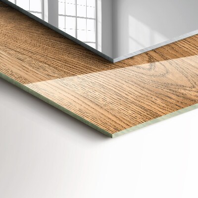 Espelho com moldura decorada Textura de madeira