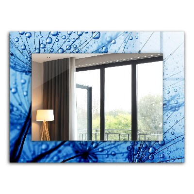 Espelho com moldura decorada Gotas em dentes-de-leão