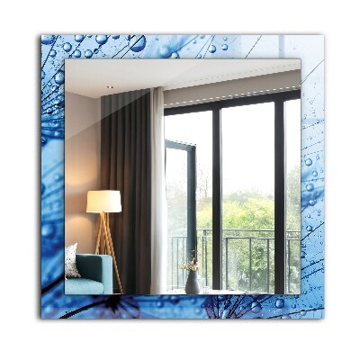 Espelho com moldura decorada Gotas em dentes-de-leão