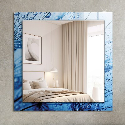 Espelho com moldura decorada Gotas em dentes-de-leão