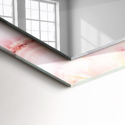 Espelho decorativo Padrão de mármore rosa