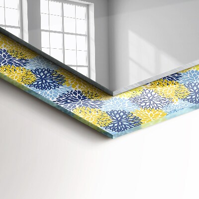 Espelho com moldura decorada Padrão floral colorido