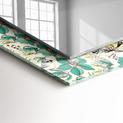 Espelho decorativo Pássaros e flores