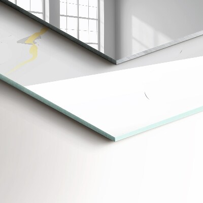 Espelho com moldura decorada Padrão de mármore branco