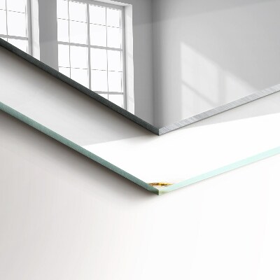 Espelho com moldura decorada Padrão de mármore branco