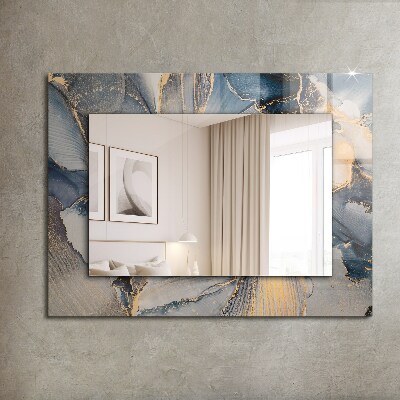 Espelho decorativo Arte azul abstrata