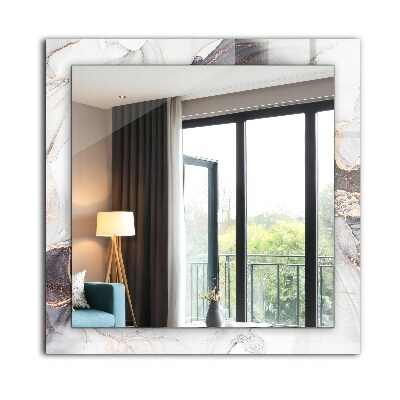 Espelho com moldura decorada Arte abstrata em mármore