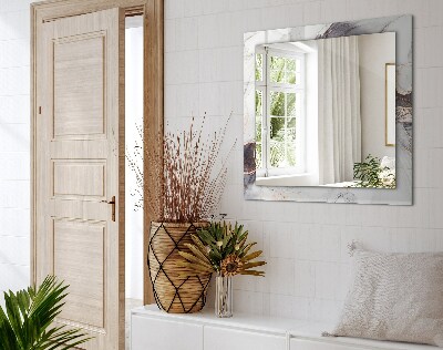 Espelho com moldura decorada Arte abstrata em mármore