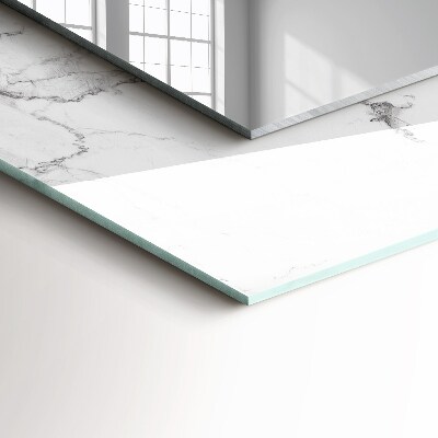 Espelho com moldura decorada Padrão de mármore branco
