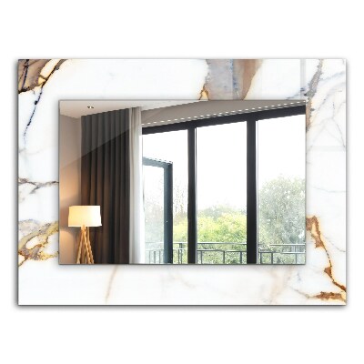 Espelho com moldura decorada Mármore nervurado