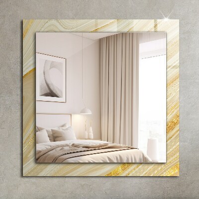 Espelho decorativo Linhas abstratas amarelas