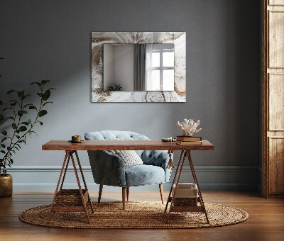 Espelho com moldura decorada Padrão abstrato de mármore