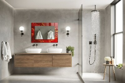 Espelho decorativo Tinta vermelha abstrata