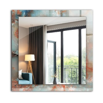 Espelho com moldura decorada Textura colorida abstrata