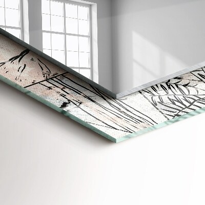 Espelho com moldura decorada Plantas de veado-raposa