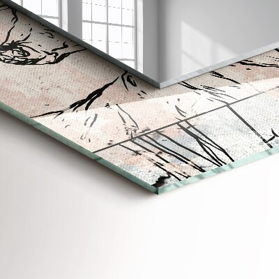 Espelho com moldura decorada Plantas de veado-raposa