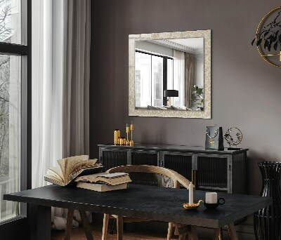 Espelho com moldura decorada Enfeites amarelos