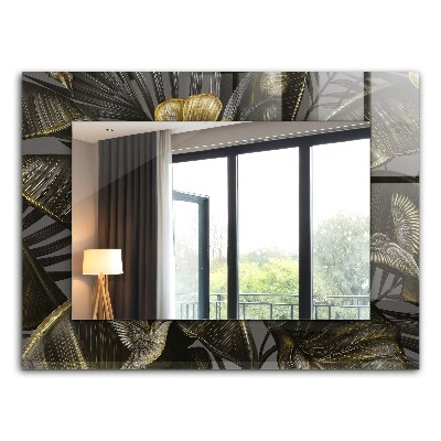 Espelho com moldura decorada Flores e beija-flores