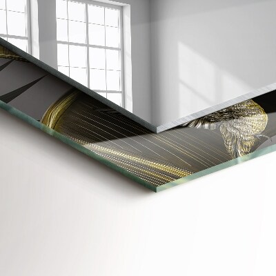 Espelho com moldura decorada Flores e beija-flores