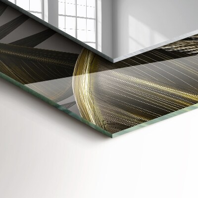 Espelho com moldura decorada Flores e beija-flores