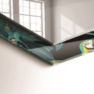 Espelho decorativo Tigres papagaios selva