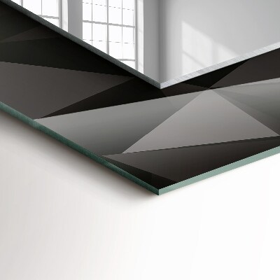 Espelho com moldura decorada Formas geométricas pretas