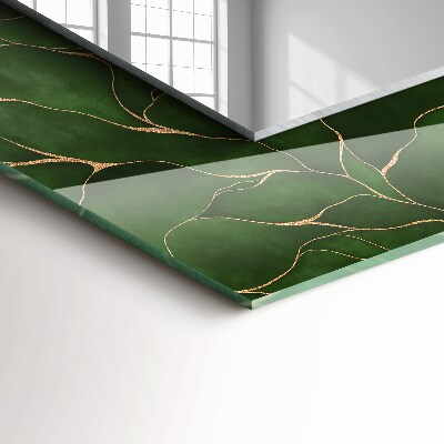 Espelho decorativo Padrão de folhas verdes